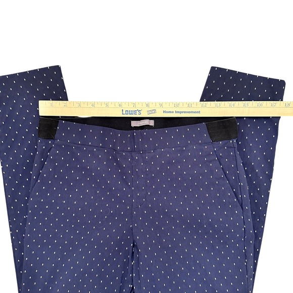 Maurices Navy Blue Micro Dot Slim Tapered Pull On Pants Medium - Picture 4 of 12